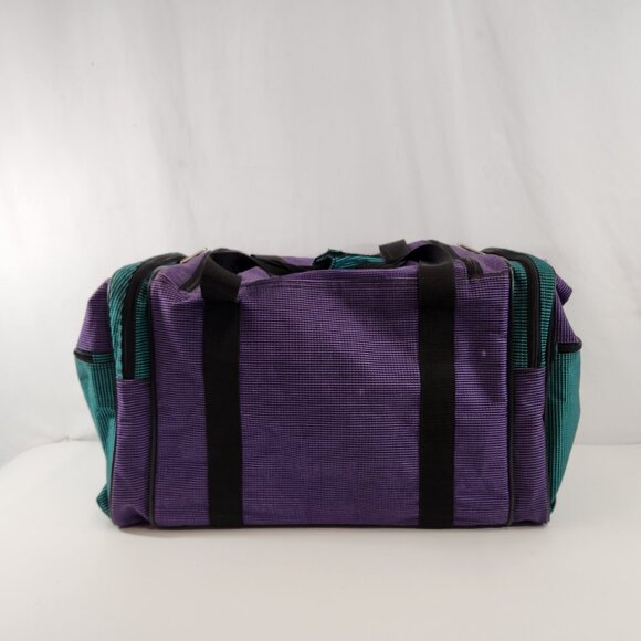 Dallas Cowboys Duffle Bag Helmet Star Logo Vtg 90s Purple Teal Gym Athletic - Picture 5 of 14